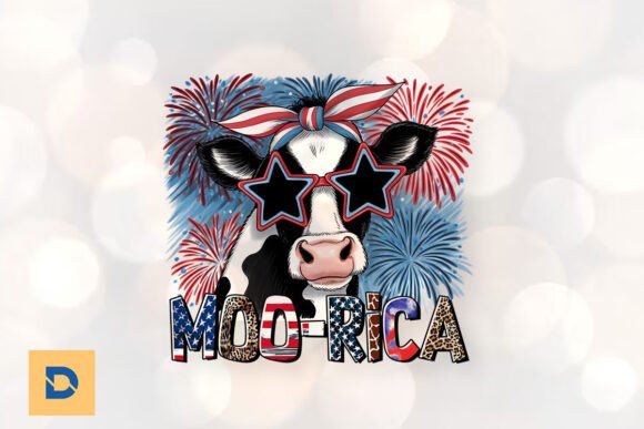 American Cow Western 4th of July PNG Review: A Bold, Patriotic Embroidery Design
