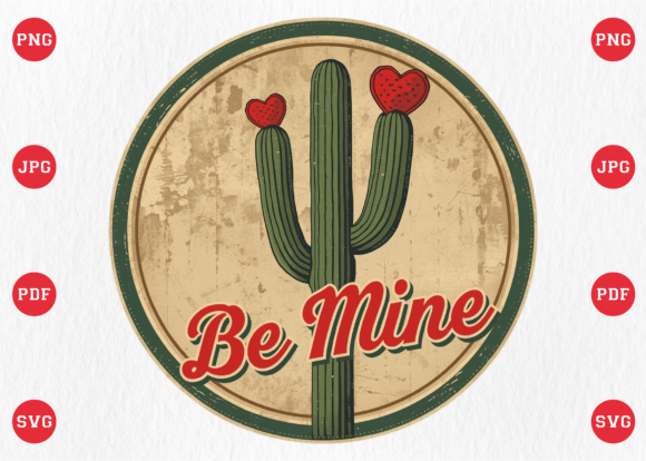 Be Mine Valentine Western Heart Cactus: A Bold Embroidery Design for Real Projects