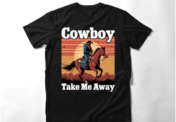 Cowboy Take Me Away Graphic Top T Shirt Review