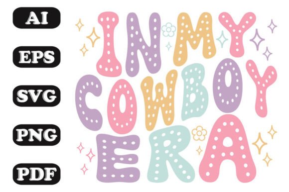 In My Cowboy Era Groovy Wavy T-Shirt Design Review