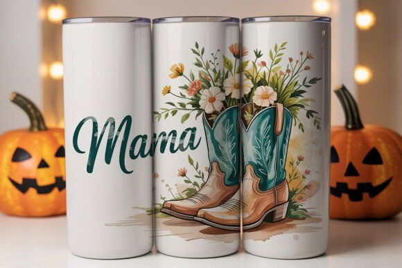 Mama Cowboy Boots Tumbler Wrap Design Review