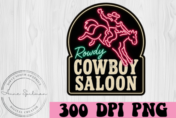 Neon Rowdy Cowboy Saloon Sign Review: Bold and Ready for Stitching
