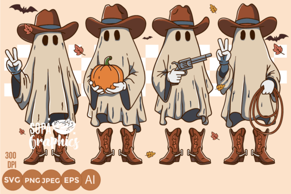 Retro Funny Cowboy Ghosts Embroidery Design Review
