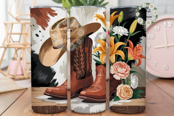 Rustic Cowboy Boots Flowers 20oz Review