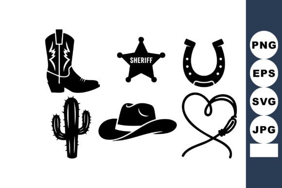 Western Cowboy Boots Vector: A Bold Embroidery Design for Rustic Projects
