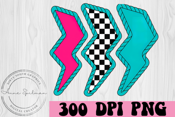 Western Lightning Bolts Turquoise Check Embroidery Design Review